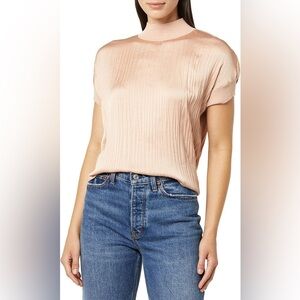 Vince. Blush Rose Dawn Short Sleeve Blouse Size Small